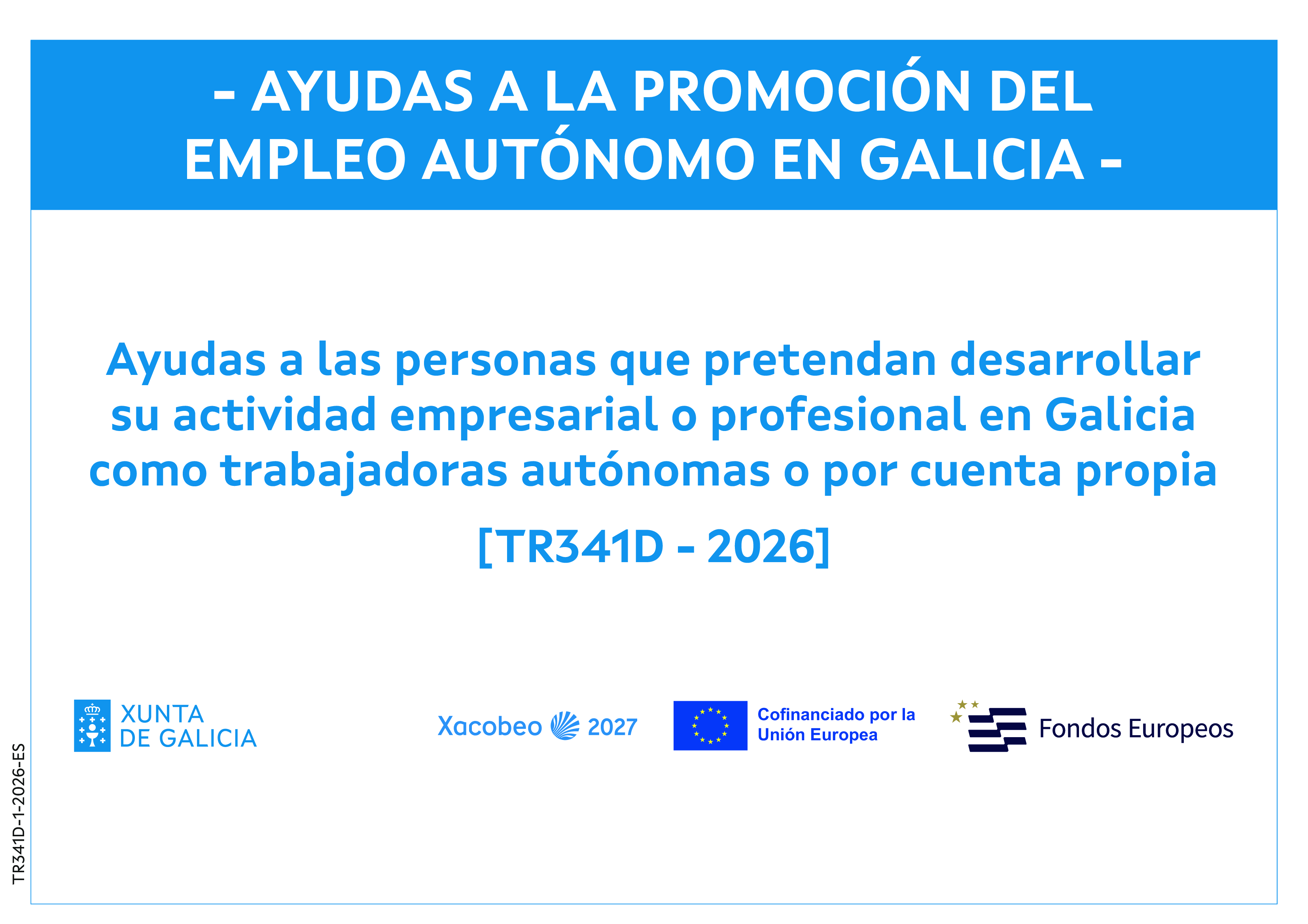 Cartel oficial del Programa de Promoción del Empleo Autónomo (CraftingBits)